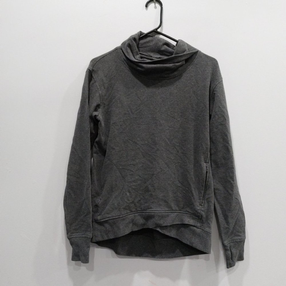 Lululemon On The Double Pullover Heathered Dark Grey Size 6